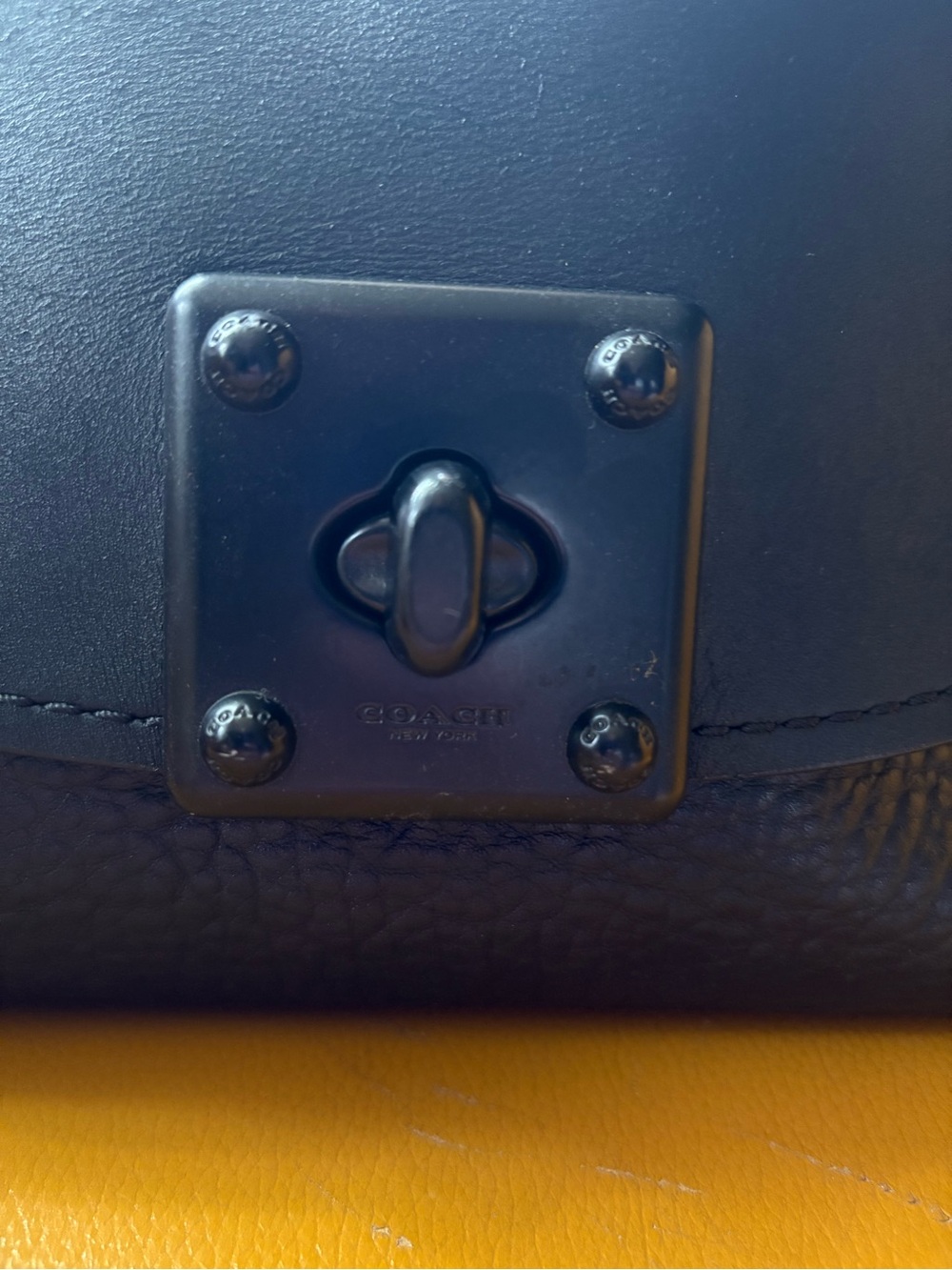 Coach Black Leather Top-Handle Satchel - Picture 6 of 6